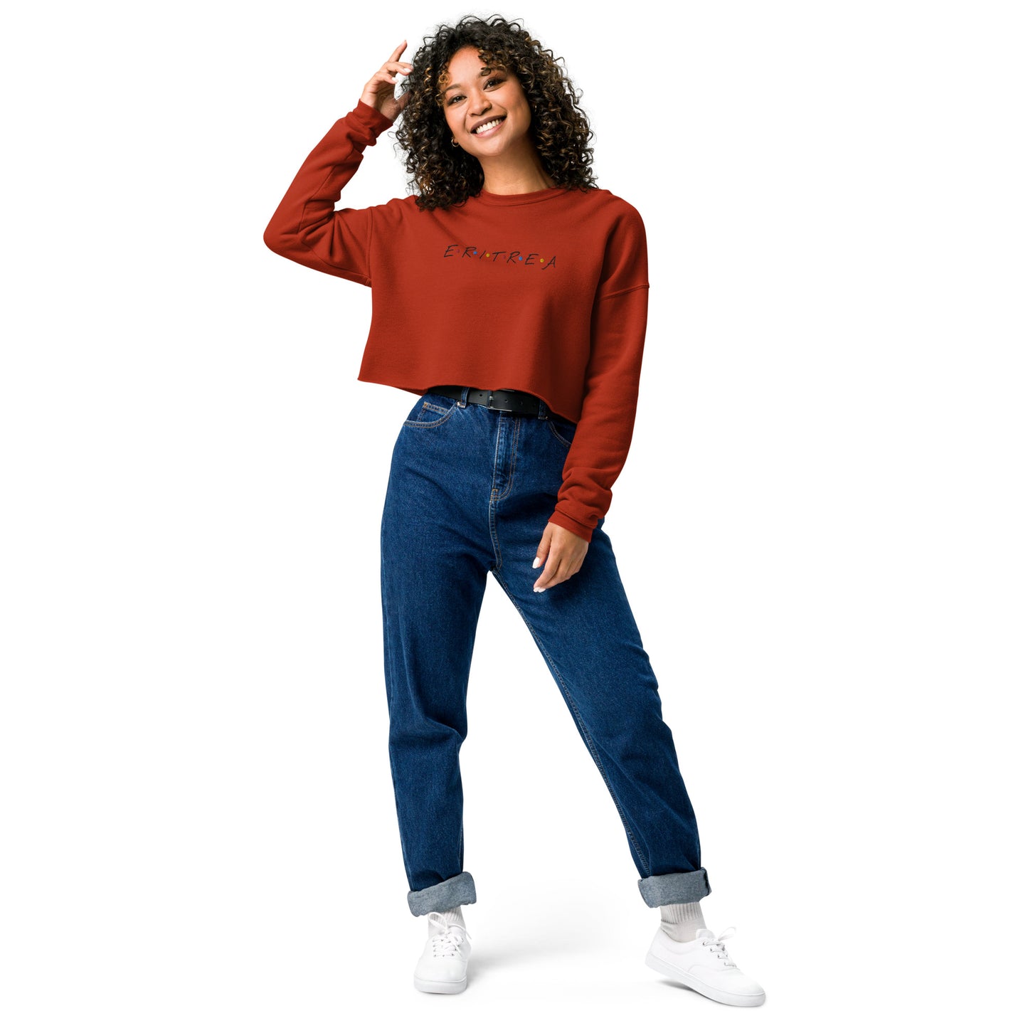 ERI-Embroidery Crop Sweatshirt!