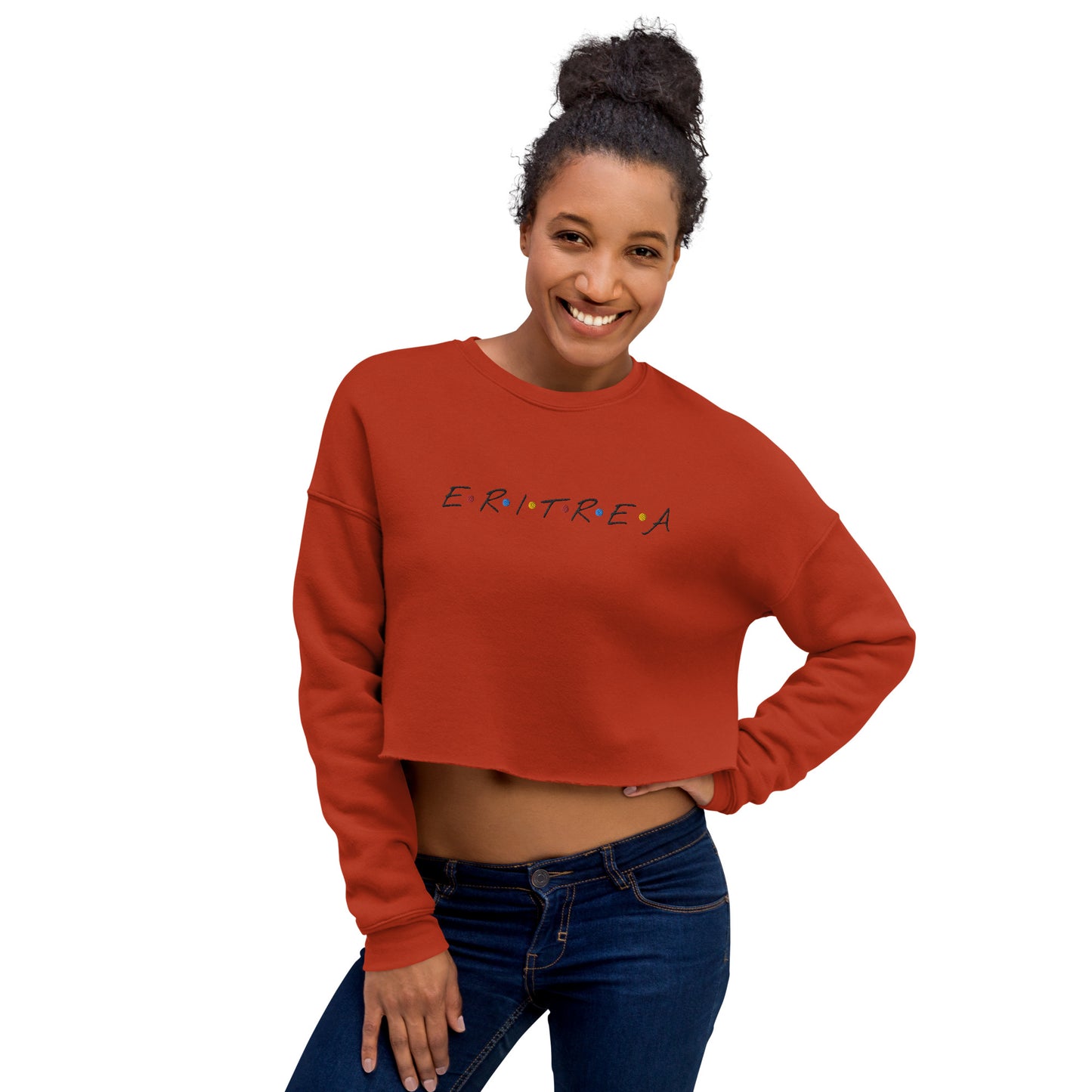 ERI-Embroidery Crop Sweatshirt!