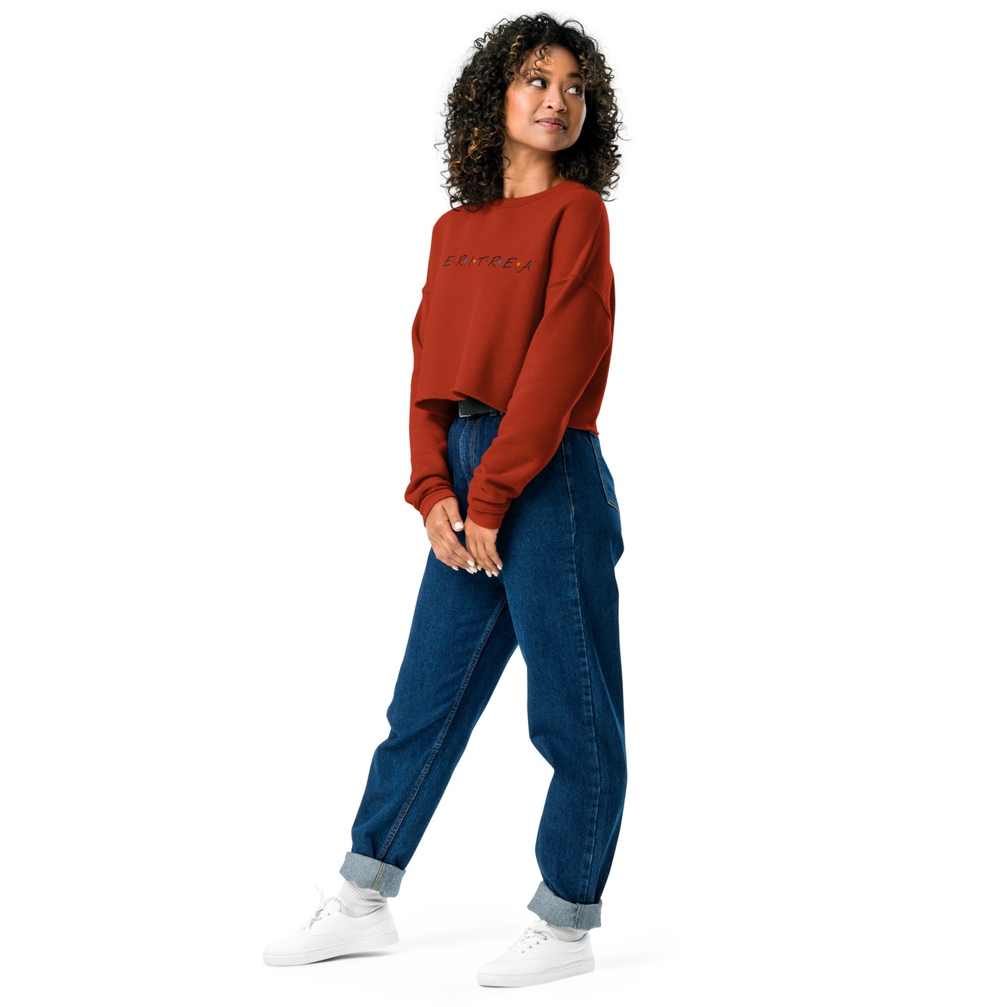 ERI-Embroidery Crop Sweatshirt!