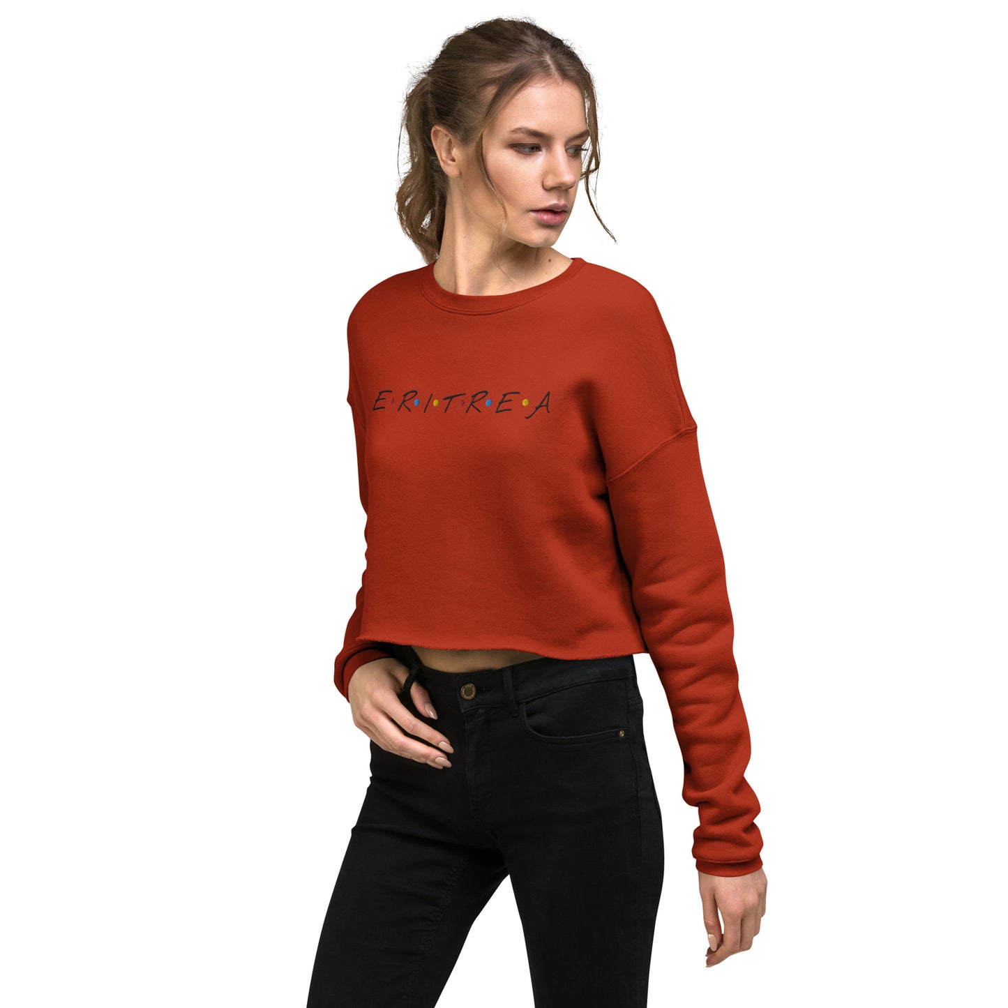 ERI-Embroidery Crop Sweatshirt!