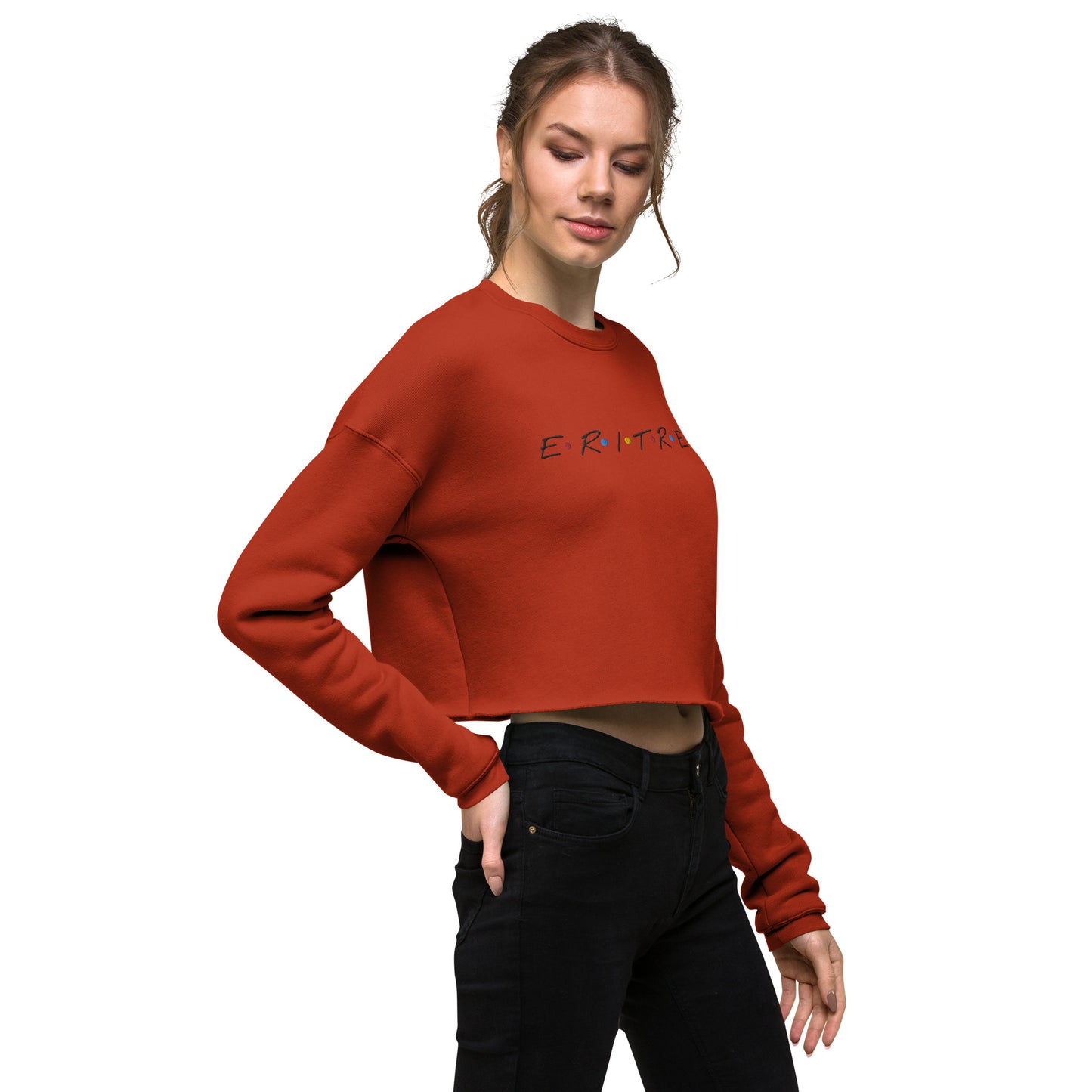 ERI-Embroidery Crop Sweatshirt!