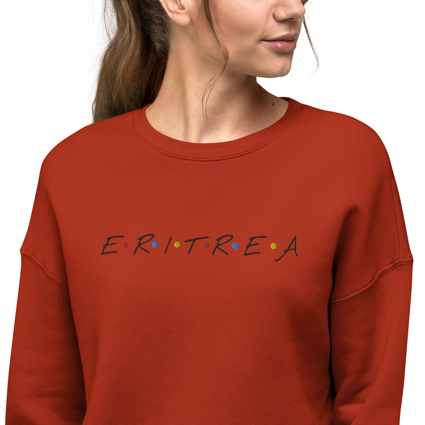 ERI-Embroidery Crop Sweatshirt!