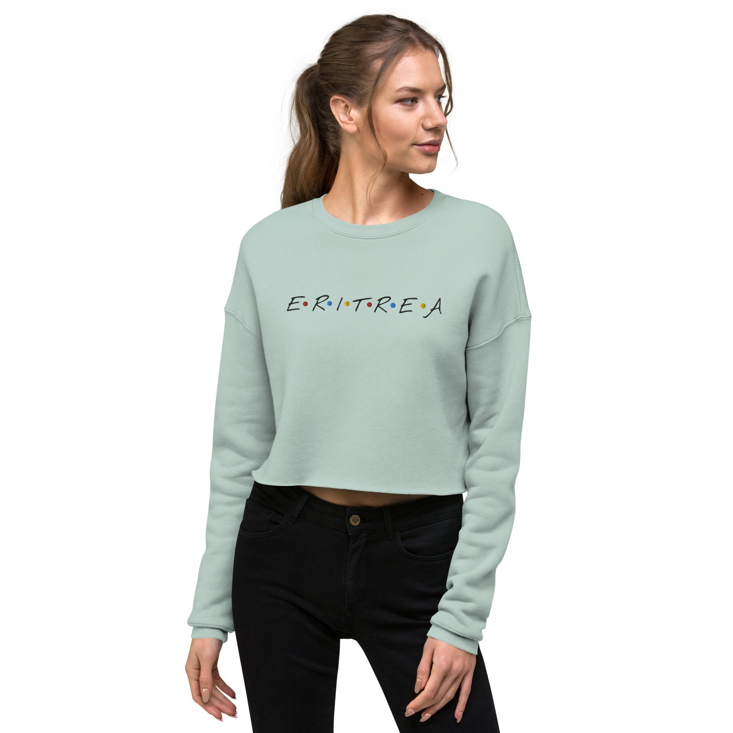 ERI-Embroidery Crop Sweatshirt!