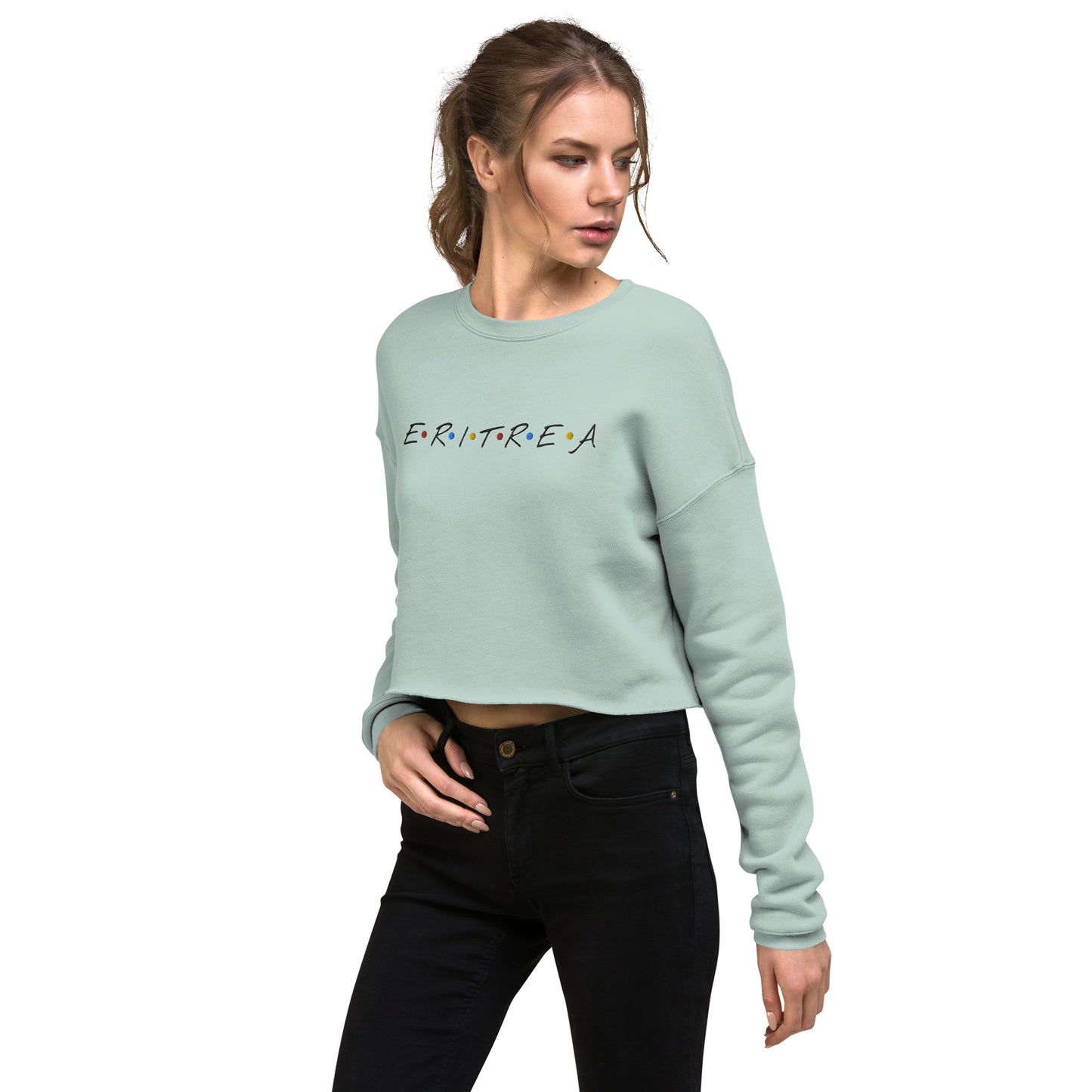 ERI-Embroidery Crop Sweatshirt!