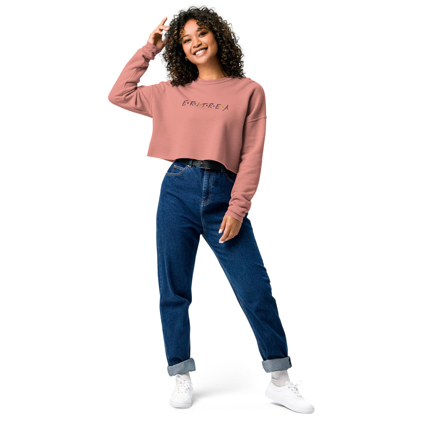ERI-Embroidery Crop Sweatshirt!