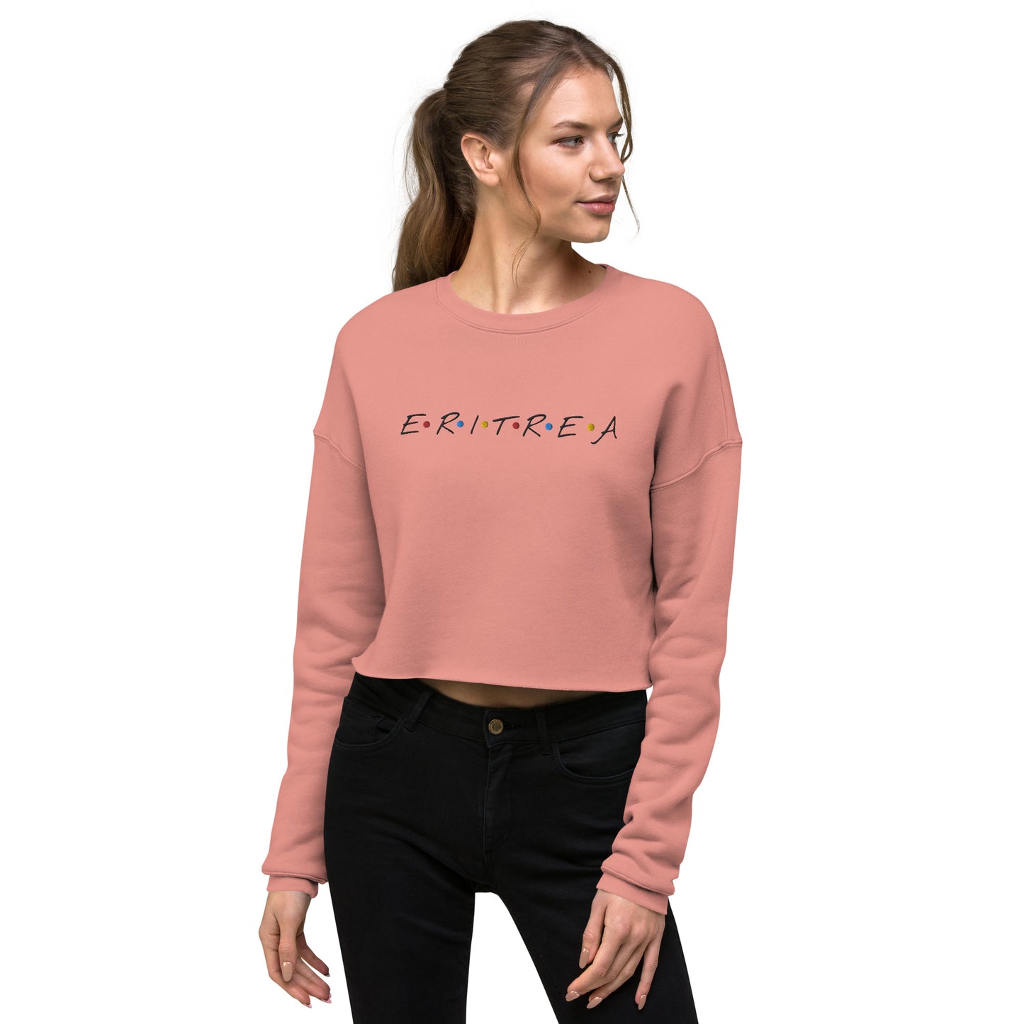ERI-Embroidery Crop Sweatshirt!