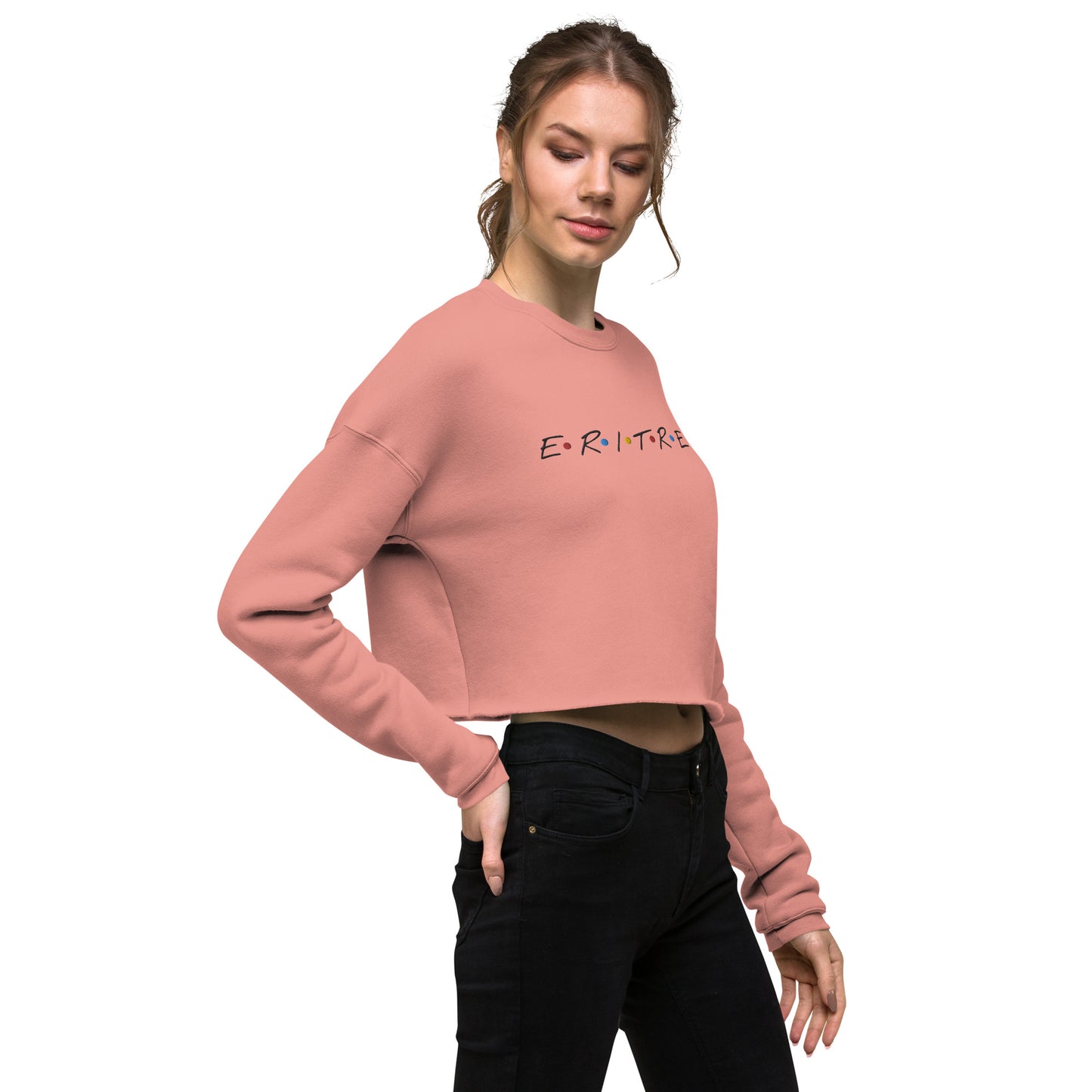 ERI-Embroidery Crop Sweatshirt!